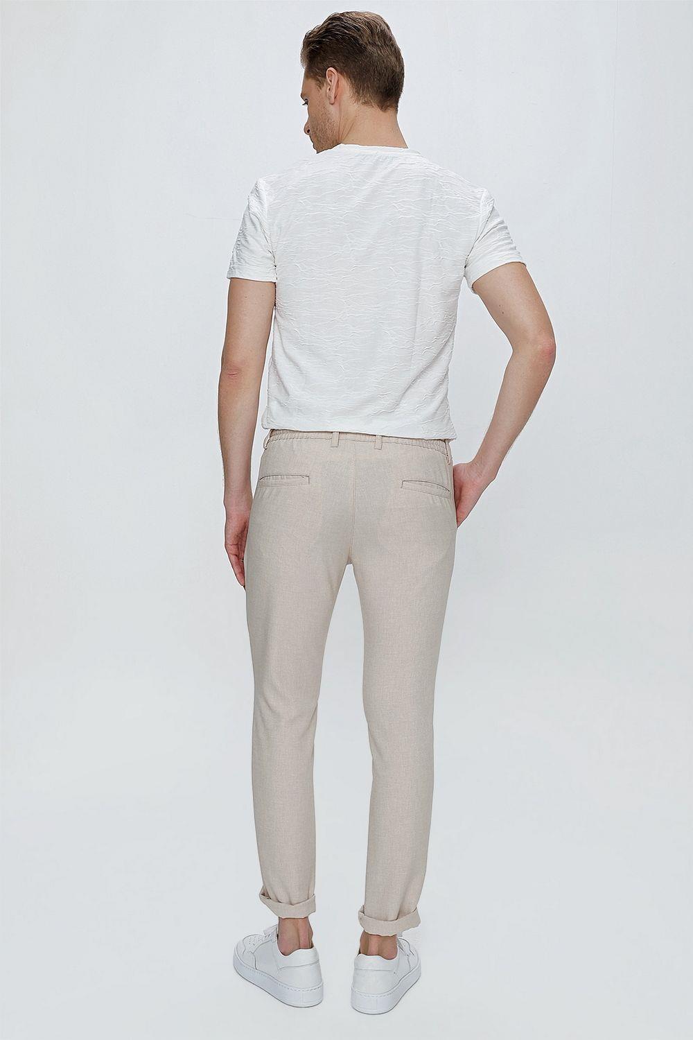 ATP 032 Slim Fit Bej Spor Pantolon