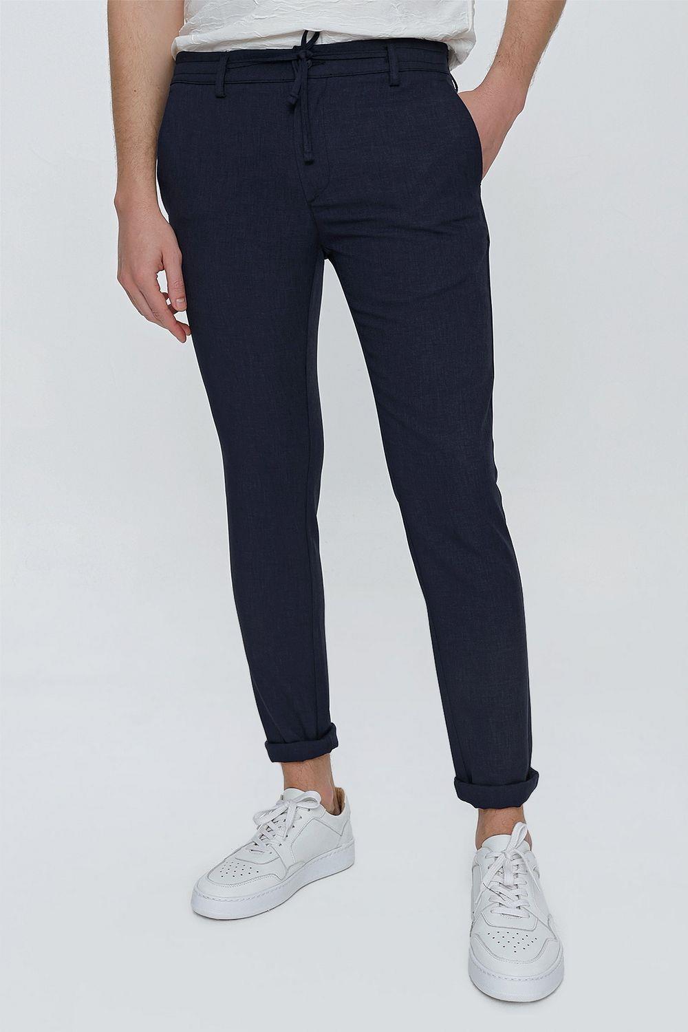 ATP 032 Slim Fit Lacivert Spor Pantolon