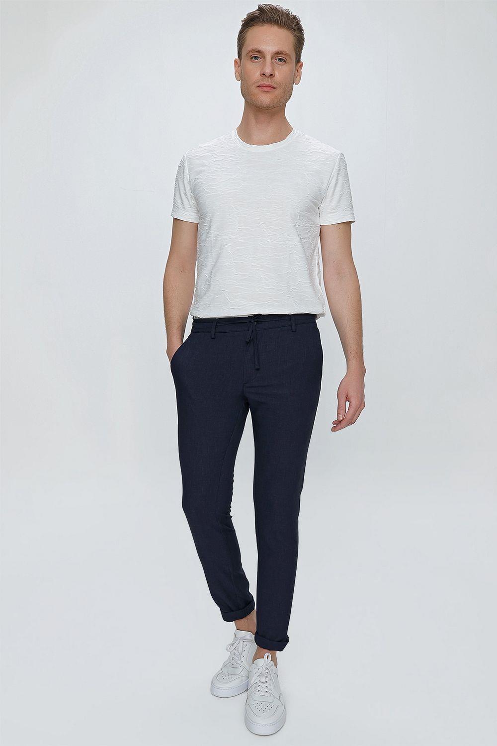 ATP 032 Slim Fit Lacivert Spor Pantolon