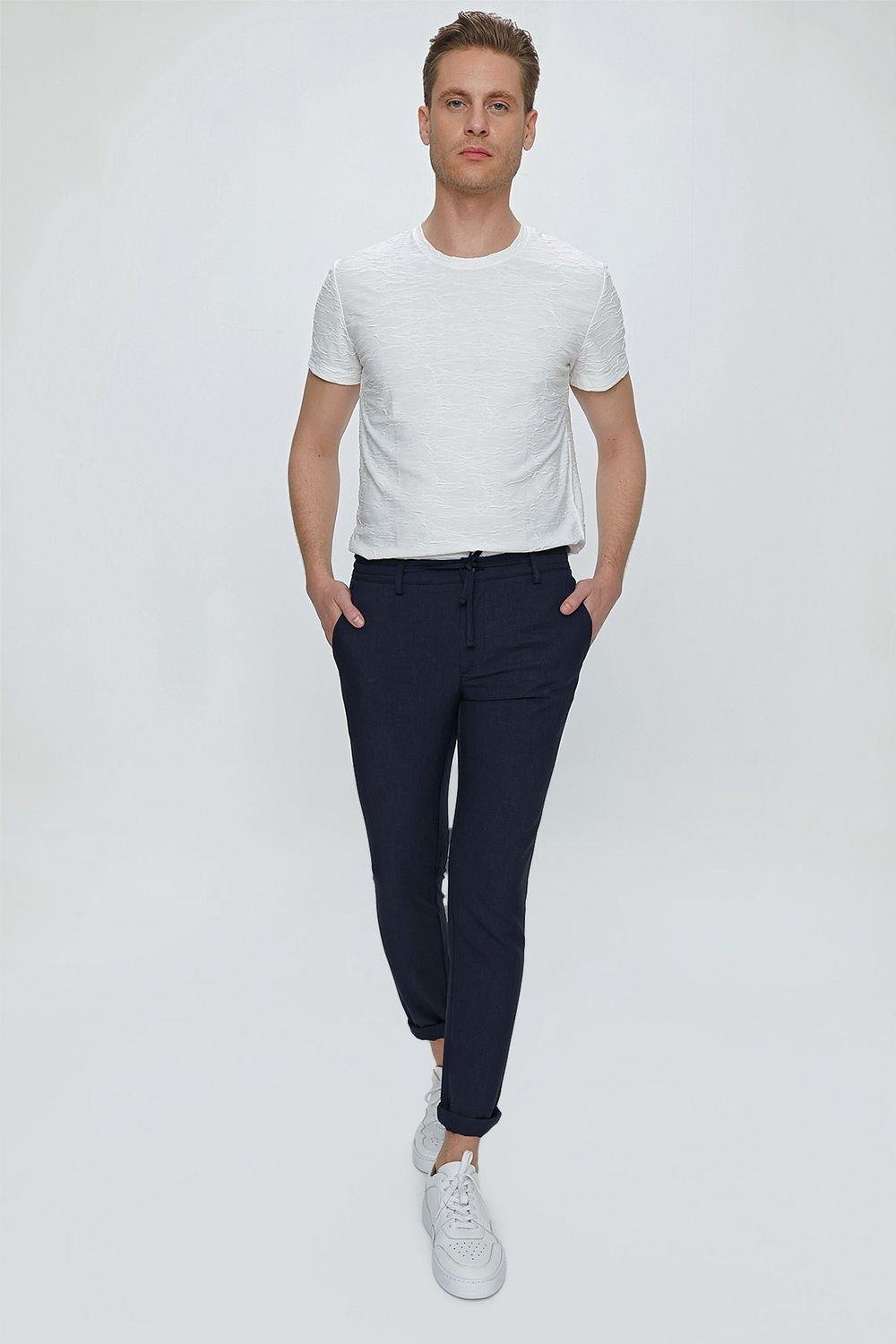 ATP 032 Slim Fit Lacivert Spor Pantolon