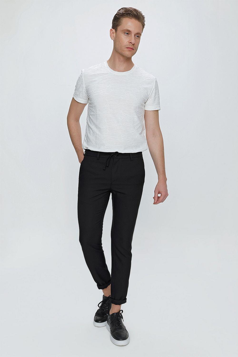 ATP 032 Slim Fit Siyah Spor Pantolon