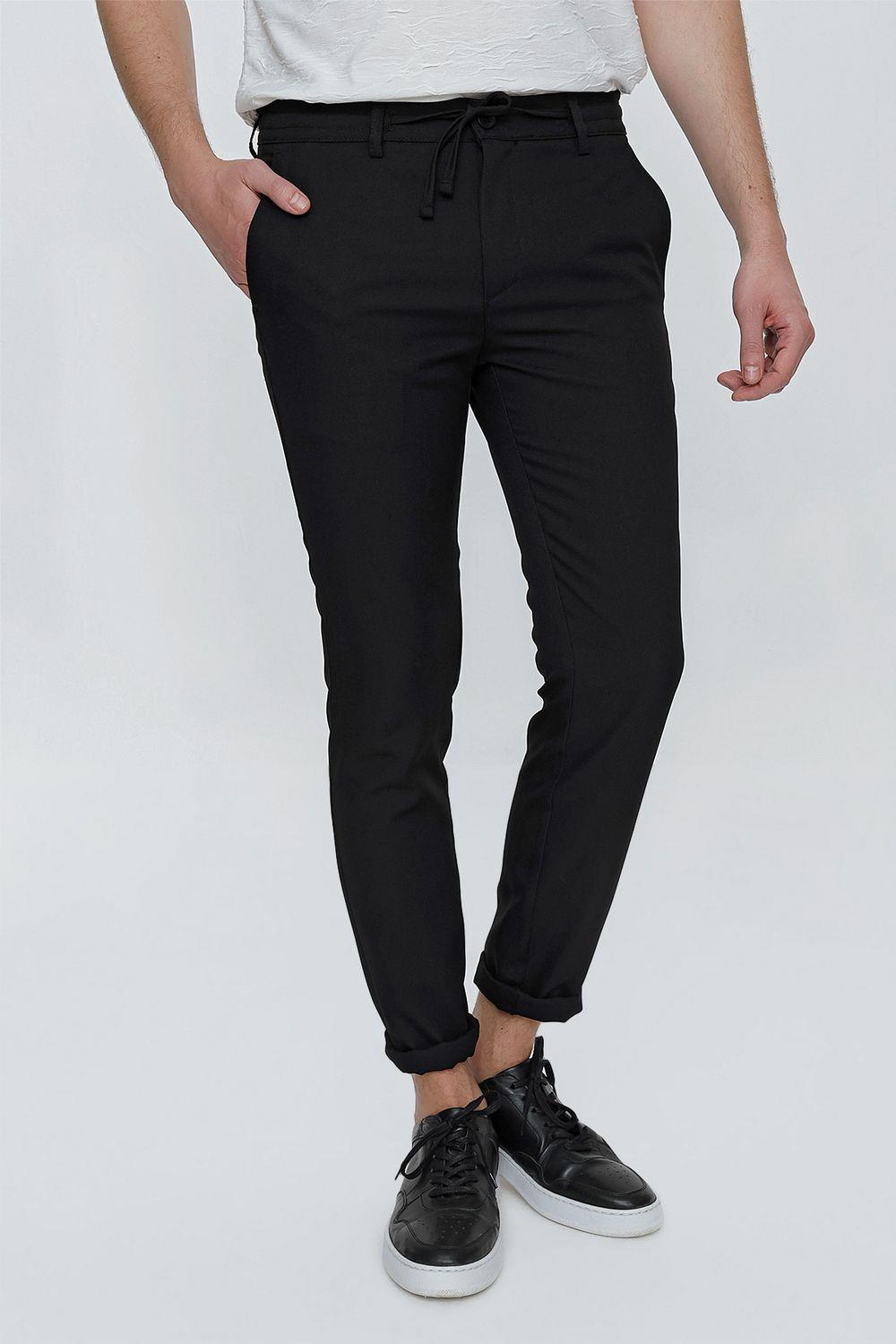 ATP 032 Slim Fit Siyah Spor Pantolon