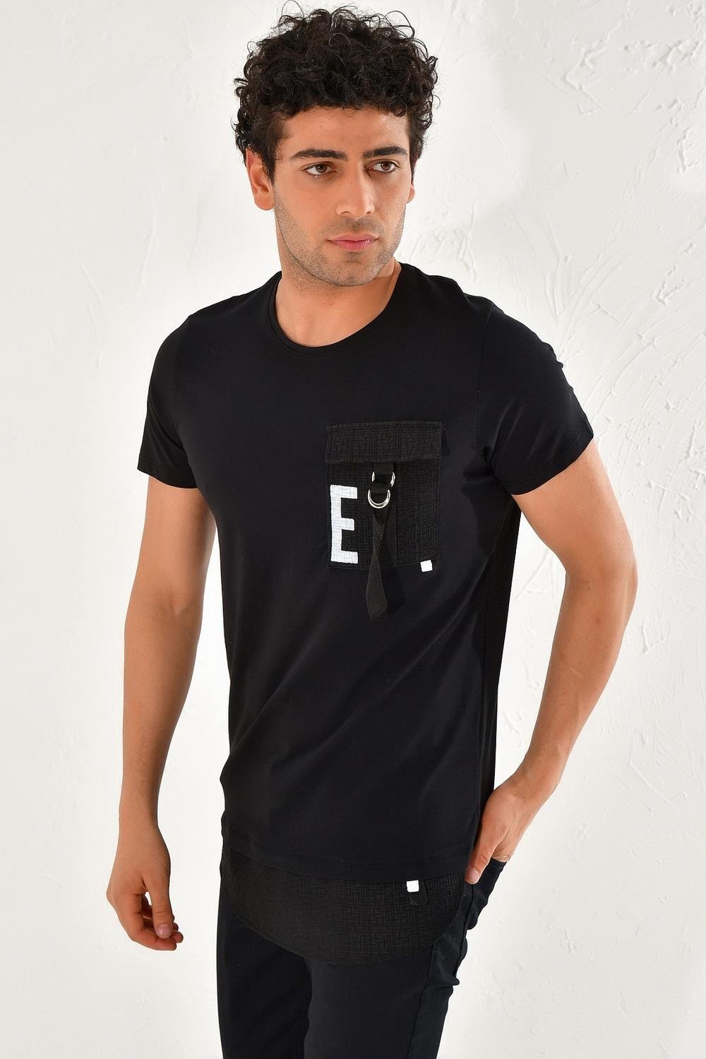 ATŞ 016 Slim Fit Siyah Spor T-Shirt