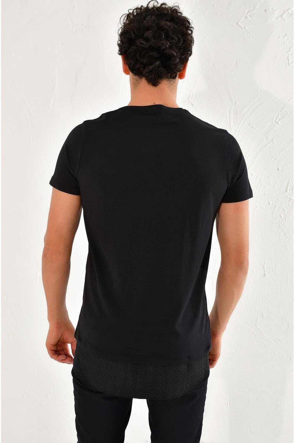 ATŞ 016 Slim Fit Siyah Spor T-Shirt