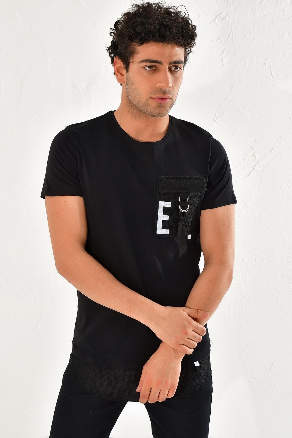 ATŞ 016 Slim Fit Siyah Spor T-Shirt