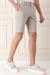 Bermuda 034 Slim Fit Beli Lastikli Gofre Pamuklu Casuel Taş Şort