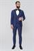 Black 034 Slim Fit Yelekli Çıkma Saten Yaka Parlement Damatlık Smokin Takım