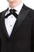Black 049 Slim Fit Çıkma Saten Yaka Siyah Damatlık Smokin Takım