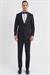 Black 056 Slim Fit Çıkma Saten Yaka Siyah Damatlık Smokin Takım