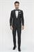 Black 060 Slim Fit Çıkma Saten Yaka Siyah Damatlık Smokin Takım