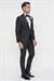 Black 060 Slim Fit Çıkma Saten Yaka Siyah Damatlık Smokin Takım