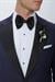 Black 062 Slim Fit Çıkma Saten Yaka Lacivert Damatlık Smokin Takım