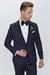 Black 062 Slim Fit Çıkma Saten Yaka Lacivert Damatlık Smokin Takım
