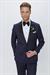 Black 062 Slim Fit Çıkma Saten Yaka Lacivert Damatlık Smokin Takım