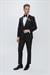 Black 065 Slim Fit Çıkma Saten Yaka Siyah Damatlık Smokin Takım