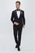 Black 065 Slim Fit Çıkma Saten Yaka Siyah Damatlık Smokin Takım