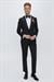 Black 065 Slim Fit Çıkma Saten Yaka Siyah Damatlık Smokin Takım