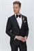 Black 066 Slim Fit Çıkma Saten Yaka Siyah Damatlık Smokin Takım