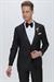 Black 066 Slim Fit Çıkma Saten Yaka Siyah Damatlık Smokin Takım