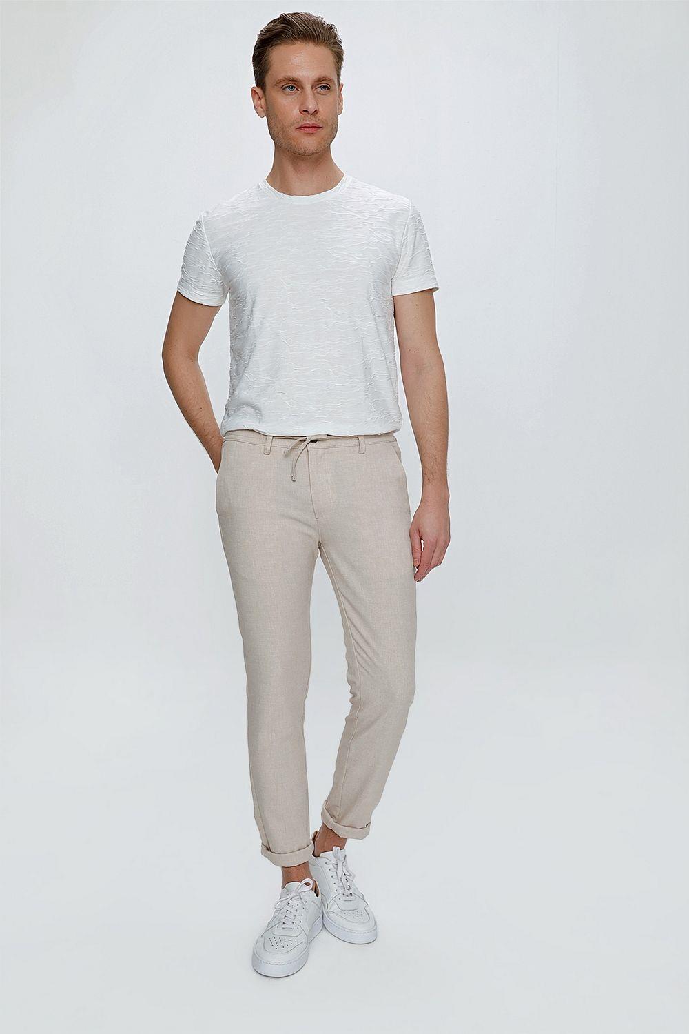 ATP 032 Slim Fit Bej Spor Pantolon