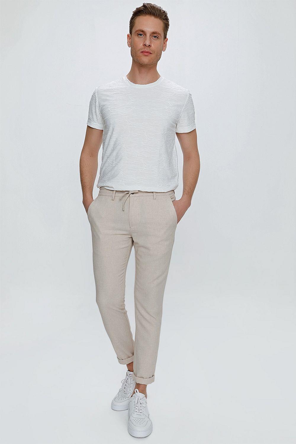 ATP 032 Slim Fit Bej Spor Pantolon_1