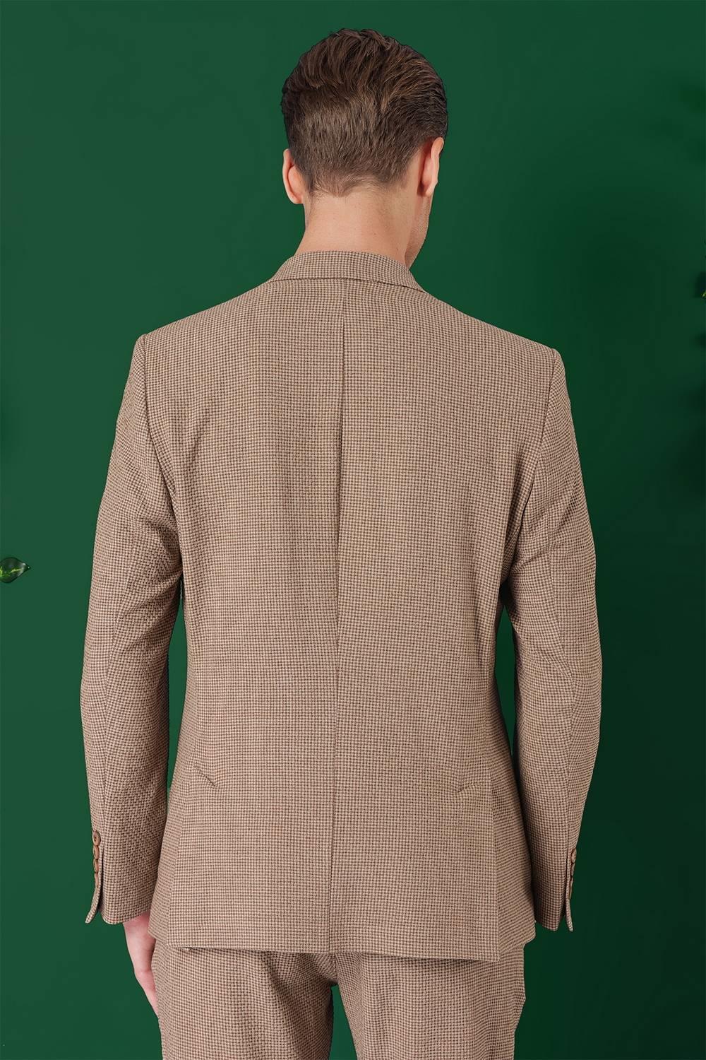 C 669 Slim Fit Bej Spor Ceket_5