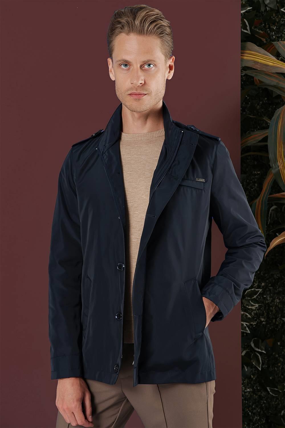 KA 077 Slim Fit Lacivert Spor Kaban_3