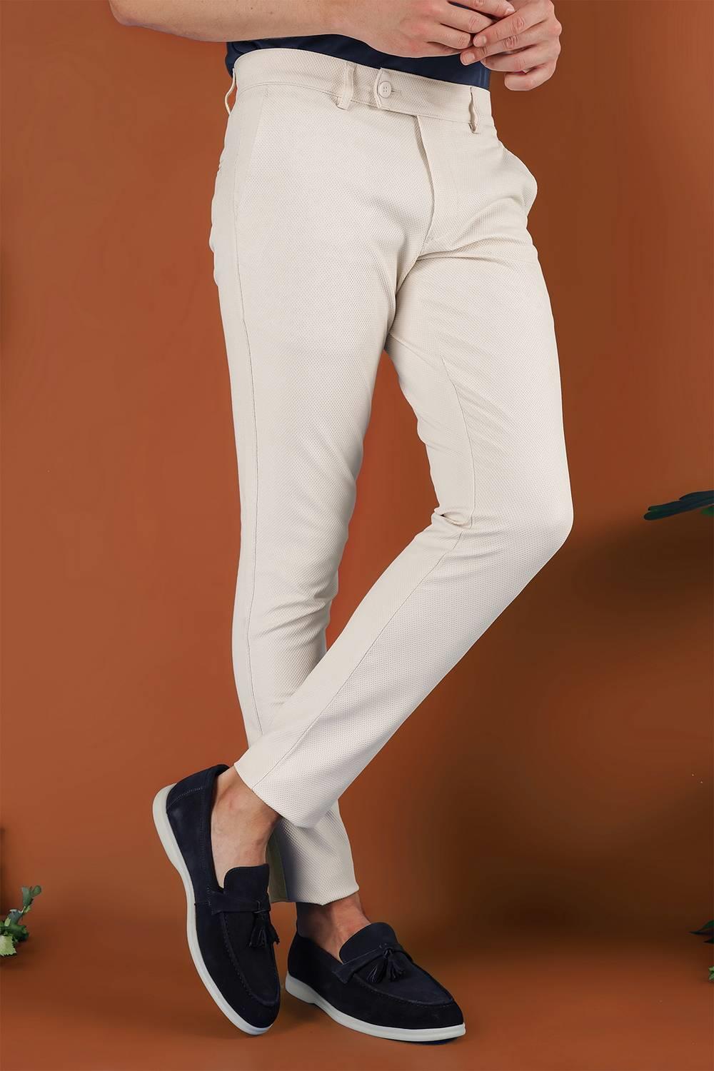 P 1120 Slim Fit Krem Spor Pantolon_4