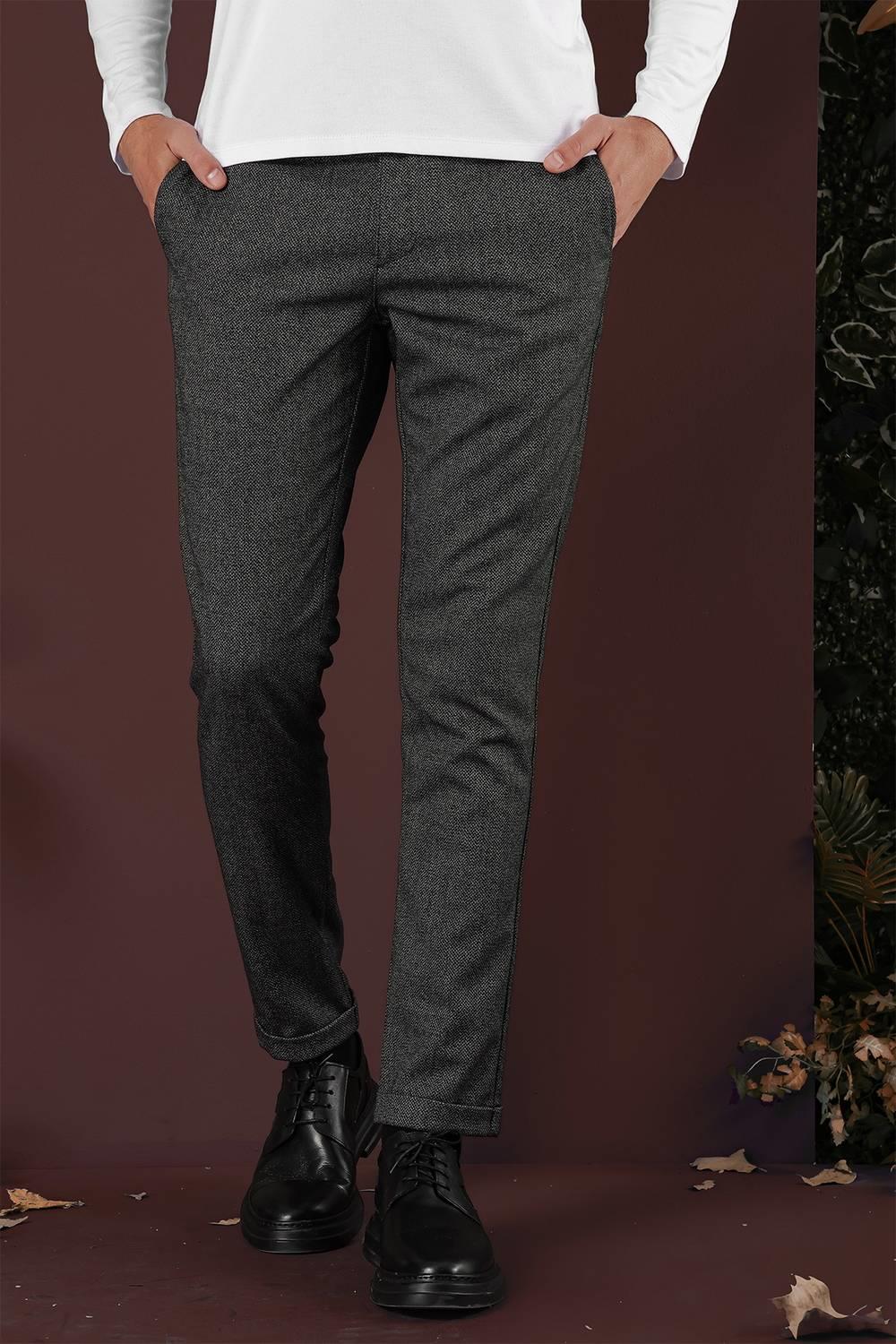 P 1138 Slim Fit Siyah Klasik Pantolon_5