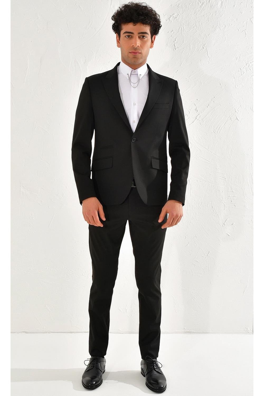 C 564 Slim Fit Siyah Klasik Ceket