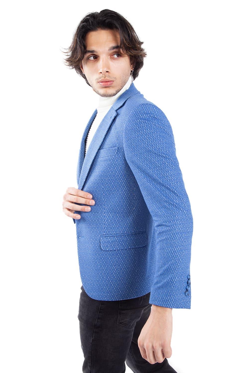 C 571 Slim Fit Gök Mavi Spor Ceket