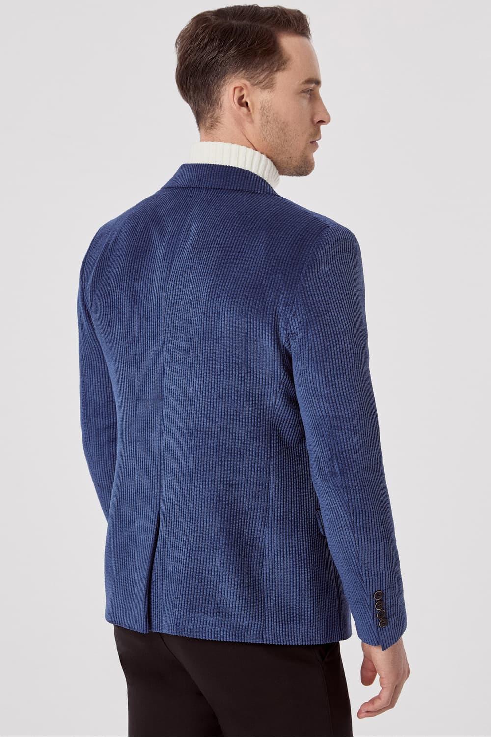 C 575 Slim Fit İndigo Spor Ceket