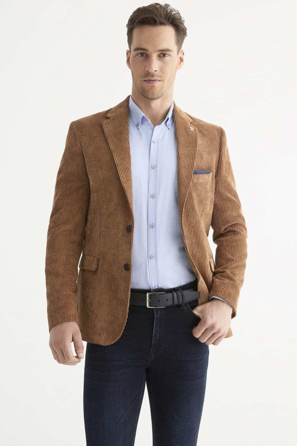 C 575 Slim Fit Koyu Vizon Spor Ceket