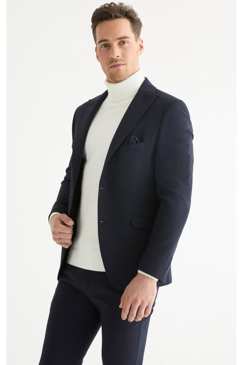 C 576 Slim Fit Lacivert Spor Ceket