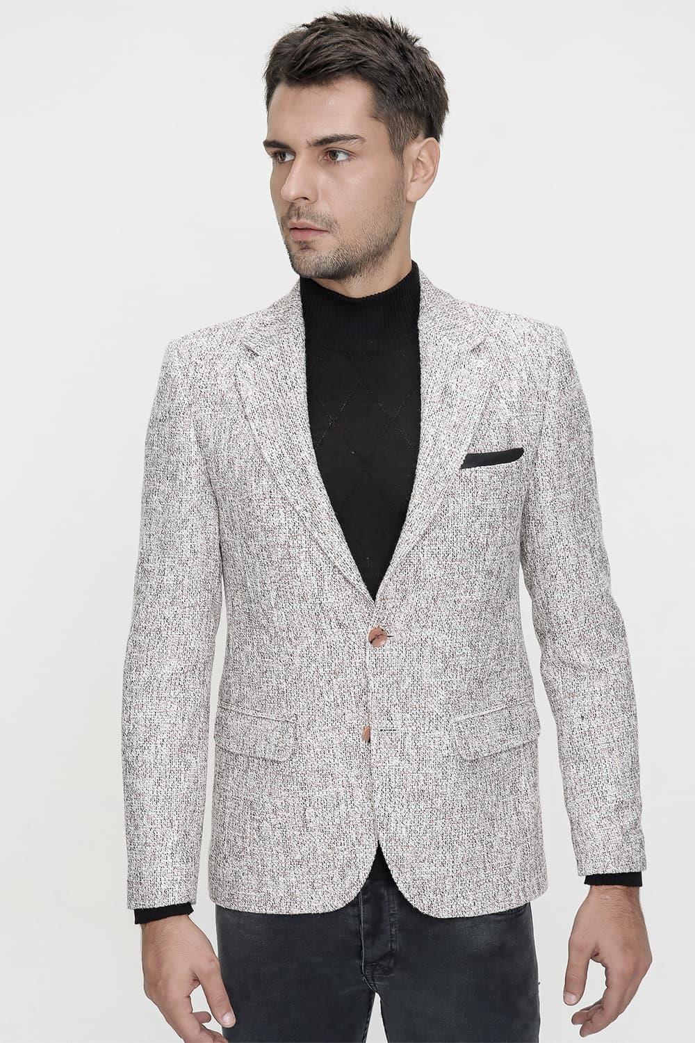 C 593 Slim Fit Bej Spor Ceket