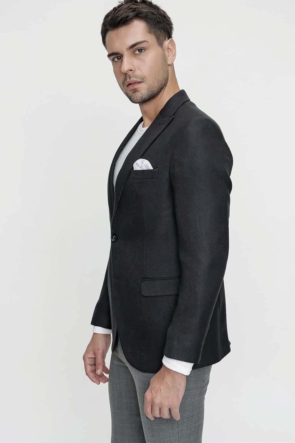 C 598 Slim Fit Siyah Spor Ceket