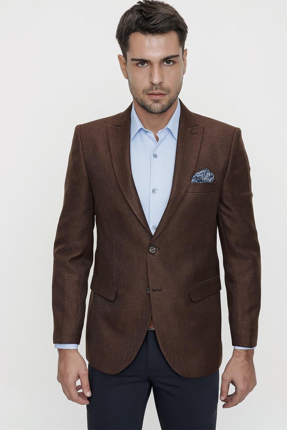 C 598 Slim Fit Tarçın Spor Ceket