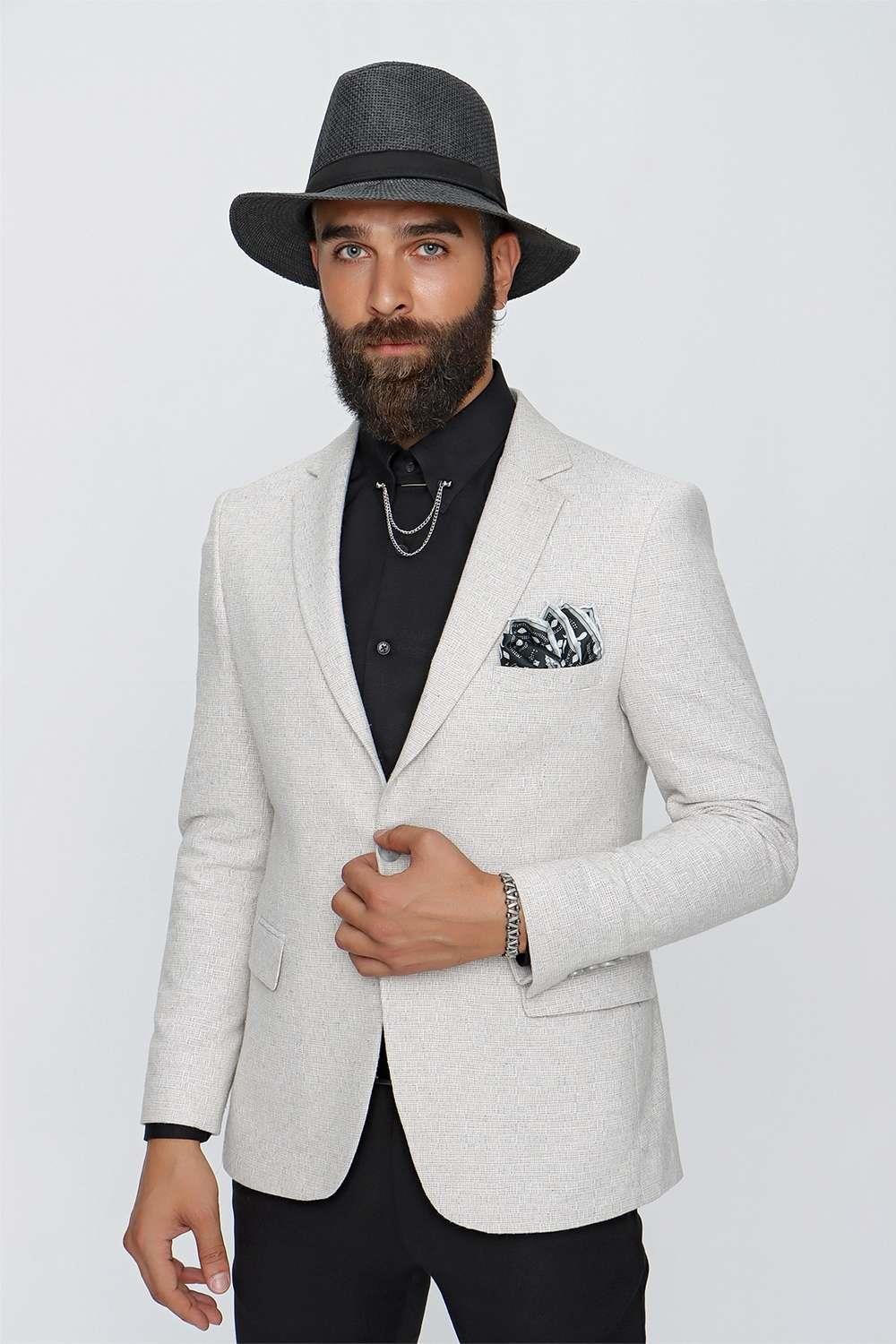 C 613 Slim Fit Taş Spor Ceket