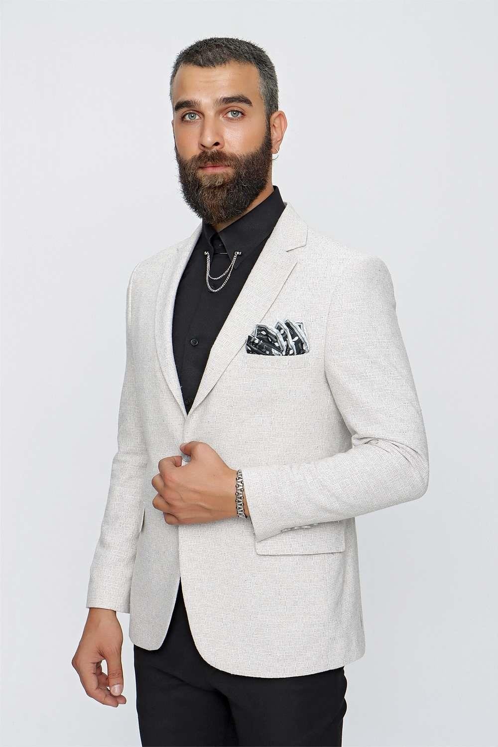C 613 Slim Fit Taş Spor Ceket