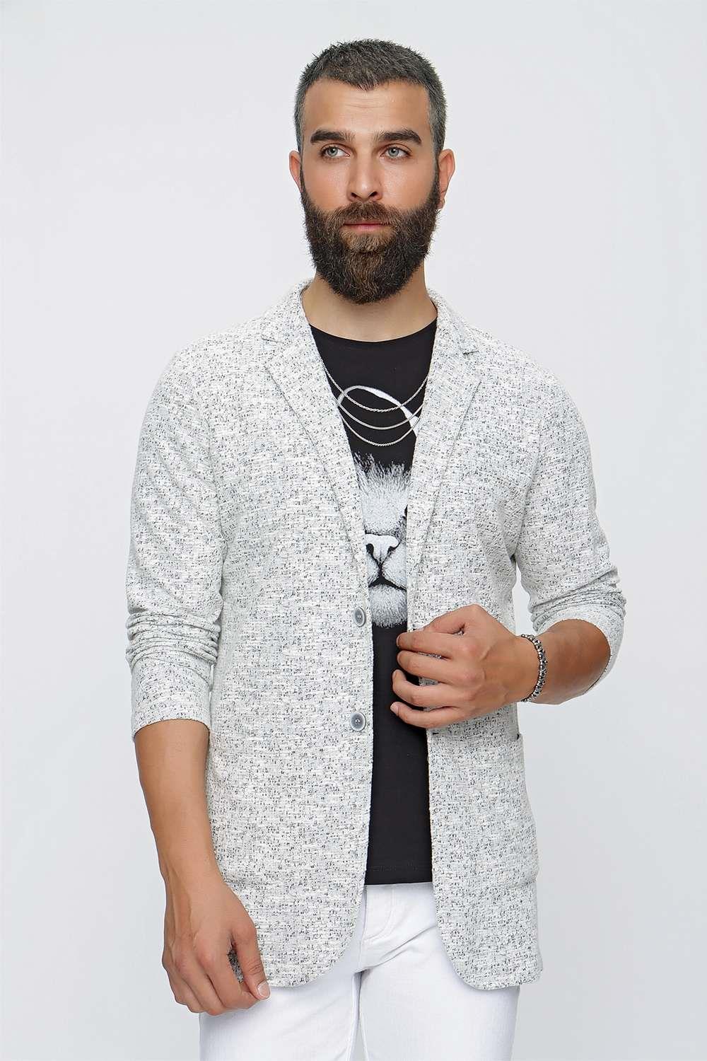 C 619 Slim Fit Krem Spor Ceket
