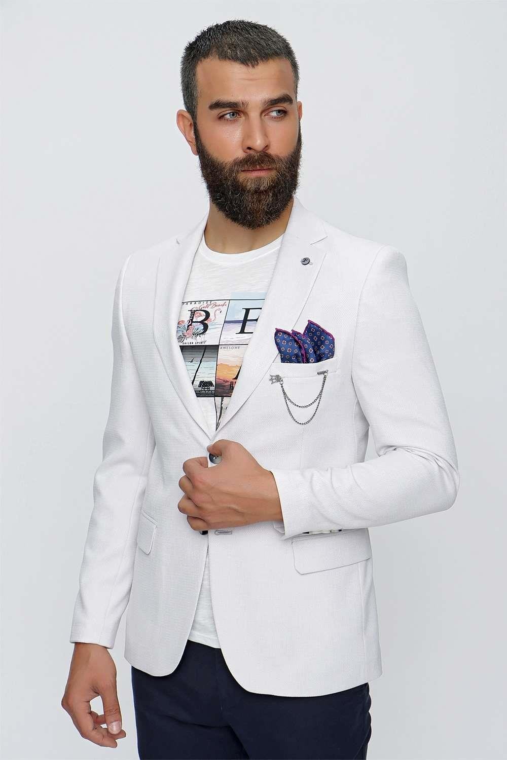 C 620 Slim Fit Taş Spor Ceket