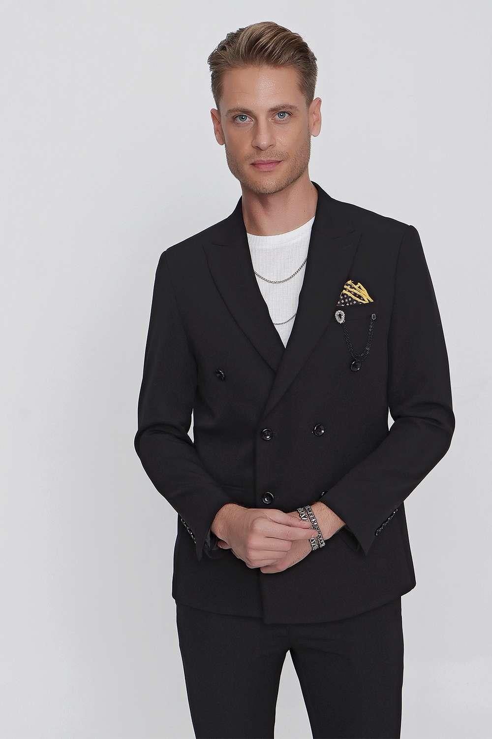 C 625 Slim Fit Siyah Spor Ceket