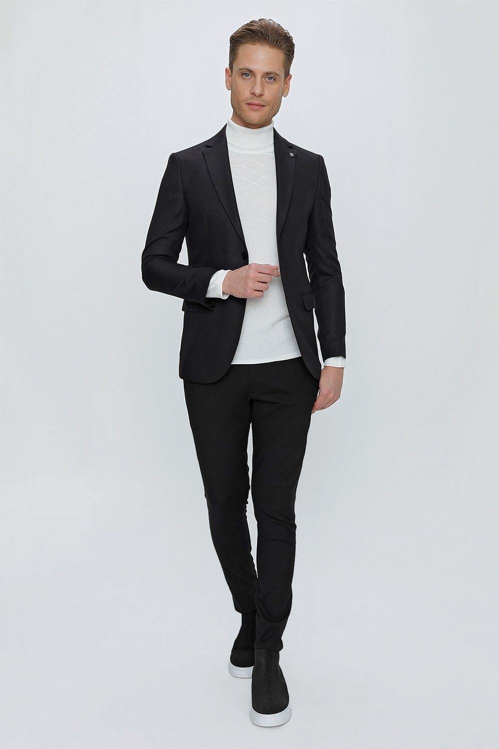 C 629 Slim Fit Siyah Spor Ceket