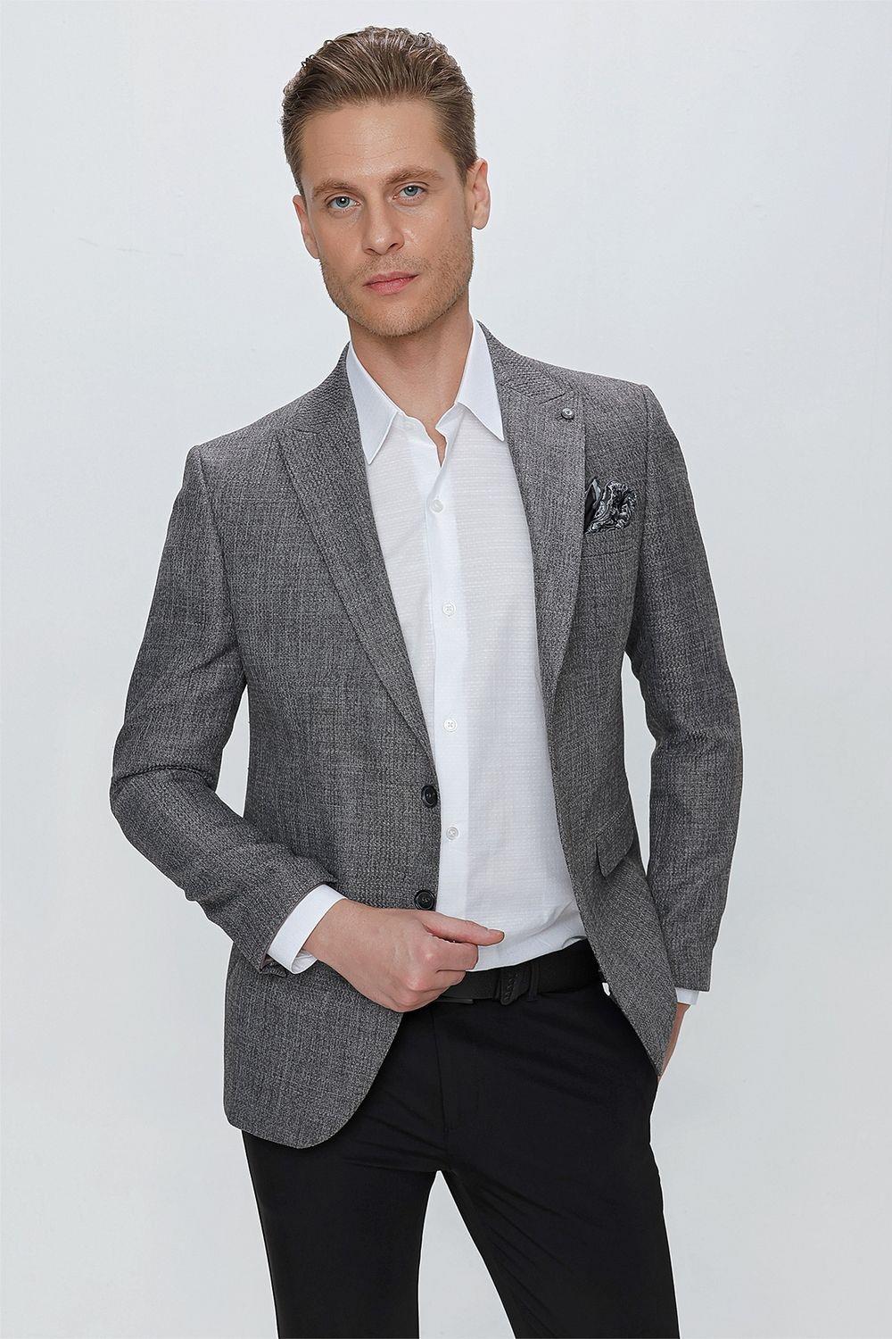 C 630 Slim Fit Gri Spor Ceket