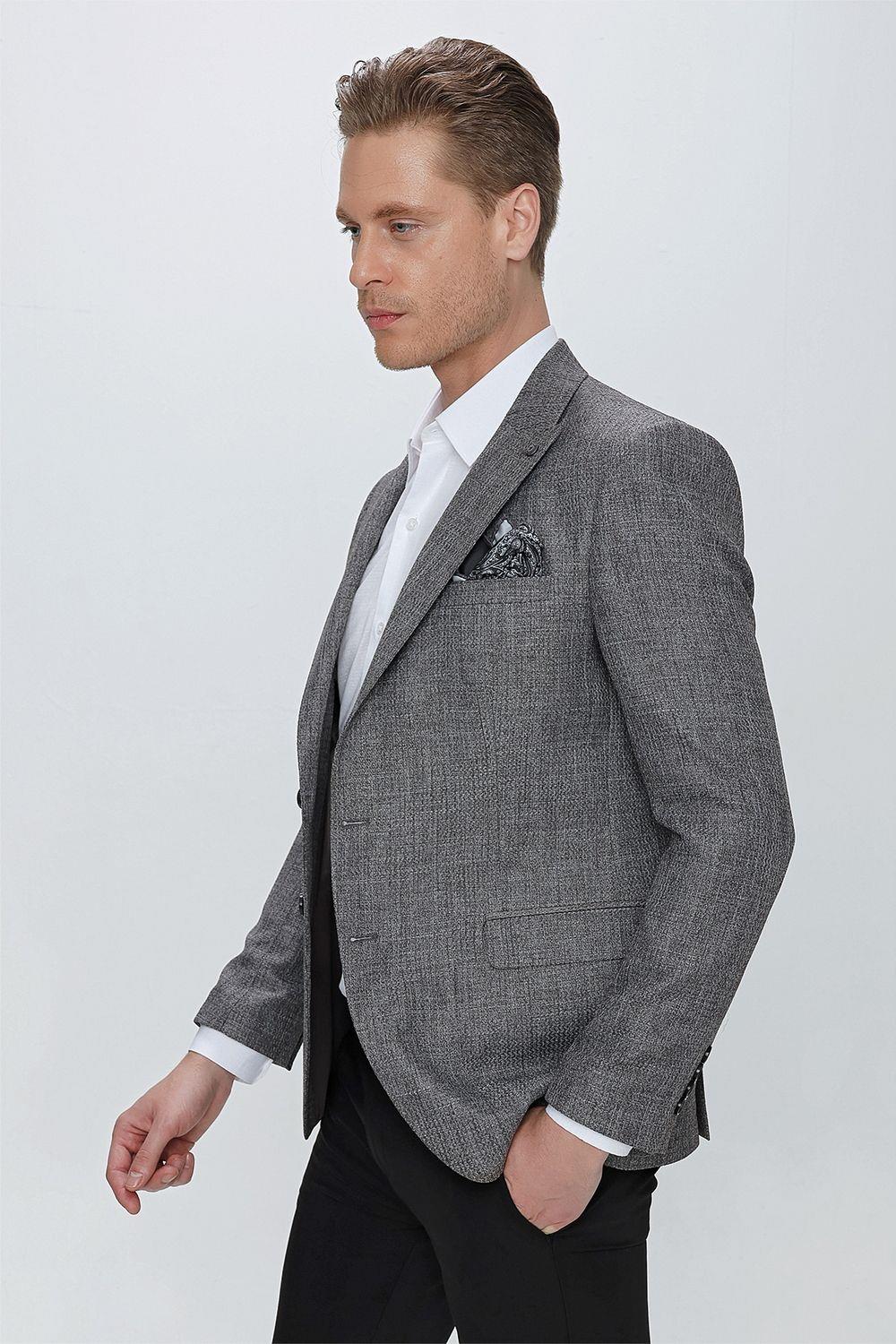 C 630 Slim Fit Gri Spor Ceket