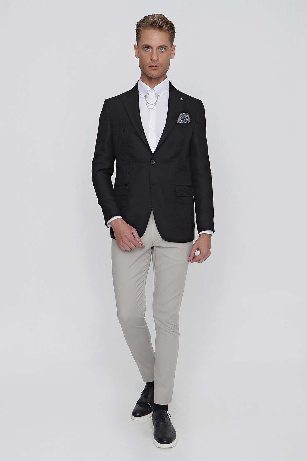 C 630 Slim Fit Siyah Spor Ceket