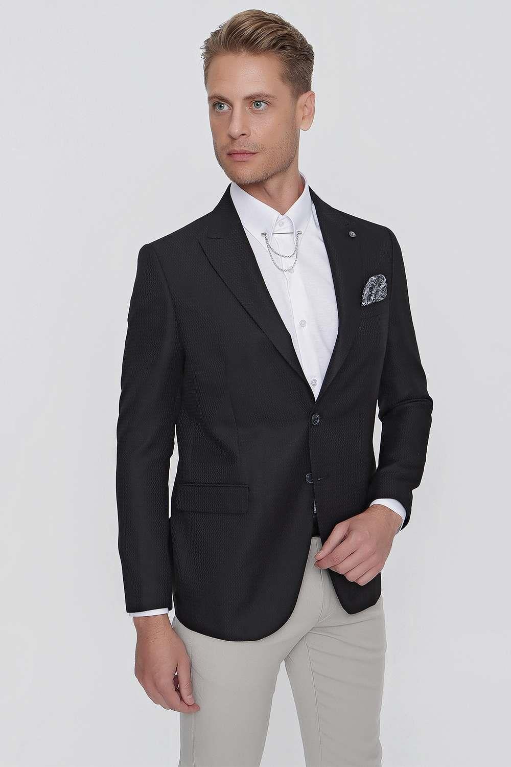 C 630 Slim Fit Siyah Spor Ceket