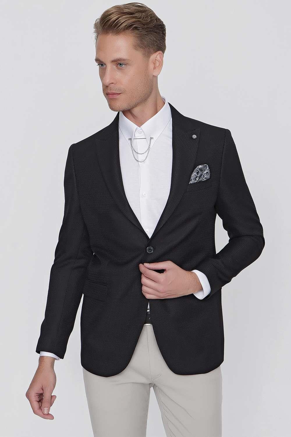 C 630 Slim Fit Siyah Spor Ceket