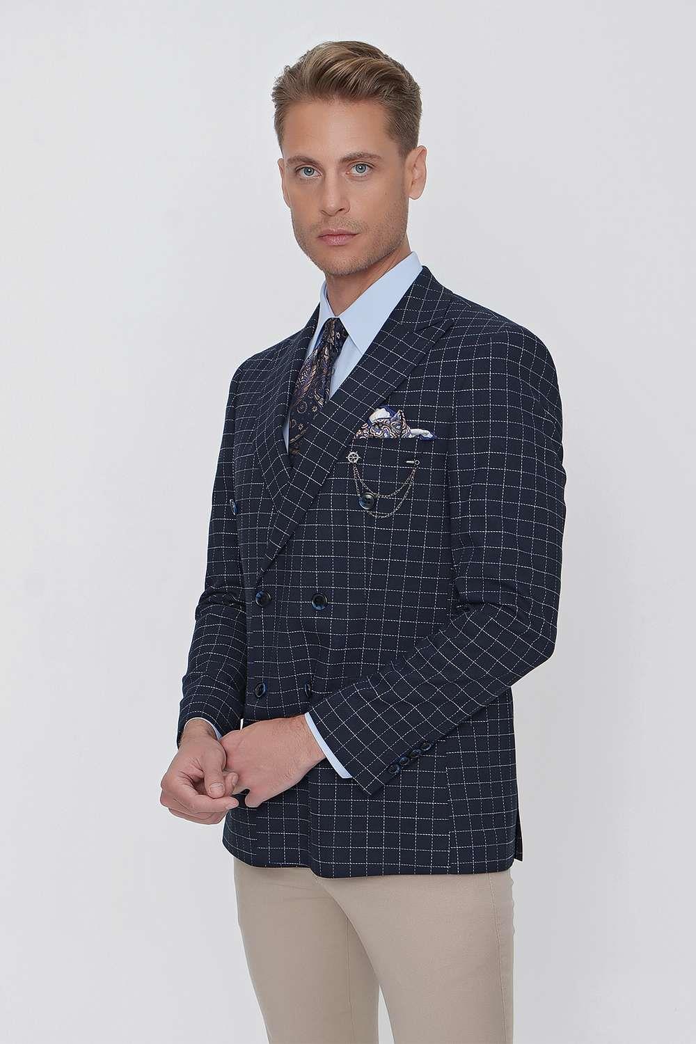 C 631 Slim Fit Lacivert Spor Ceket