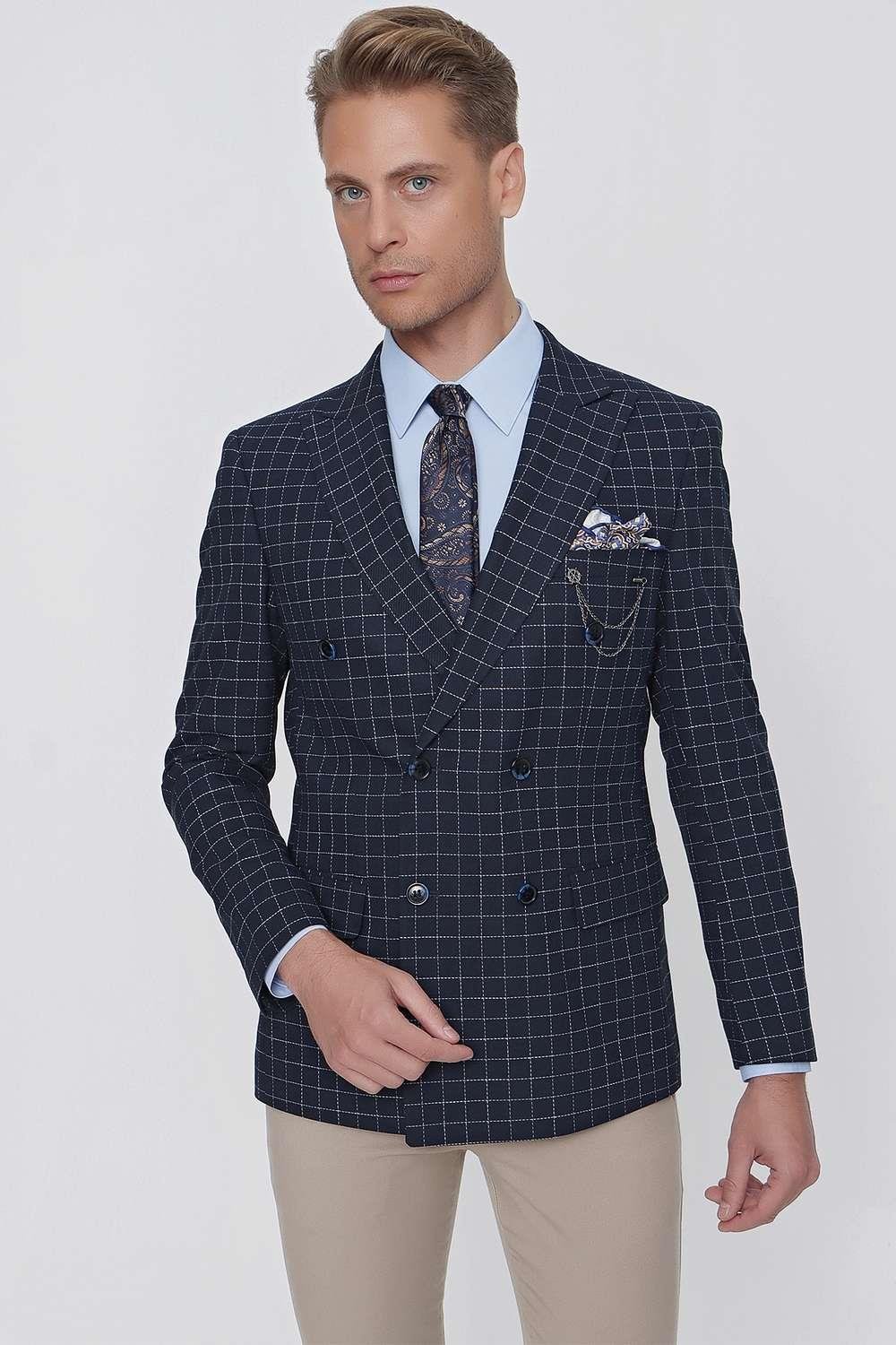 C 631 Slim Fit Lacivert Spor Ceket